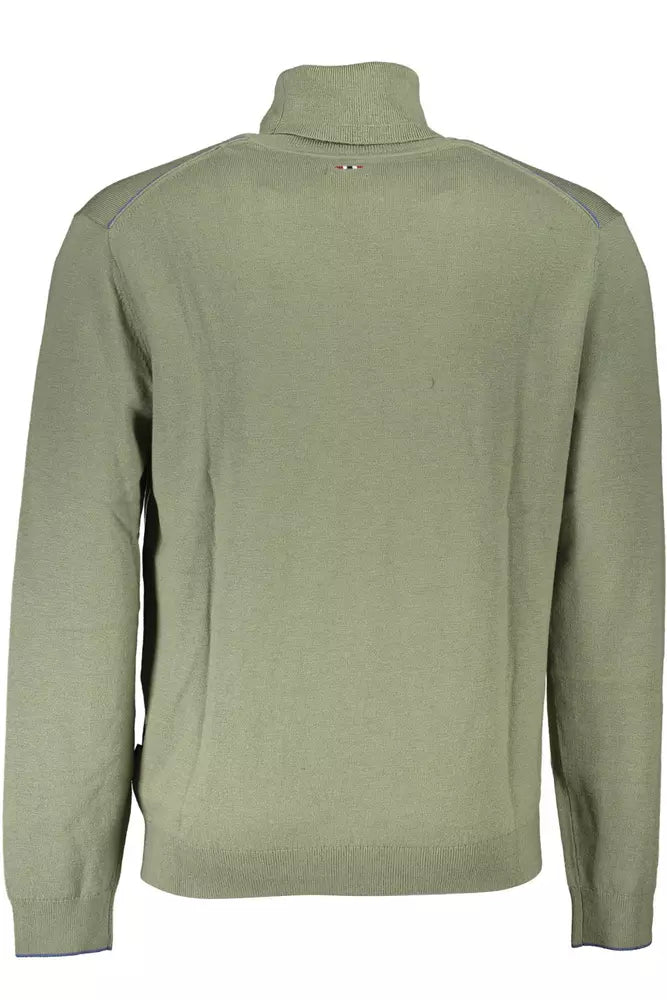Green Wool Men Sweater