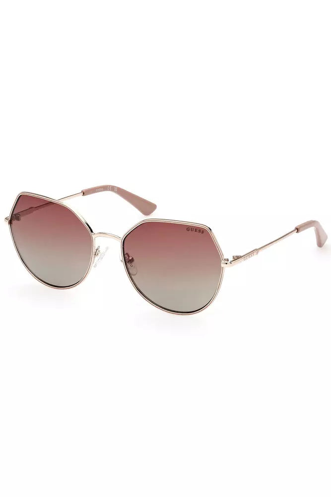 Gold Metal Women Sunglass