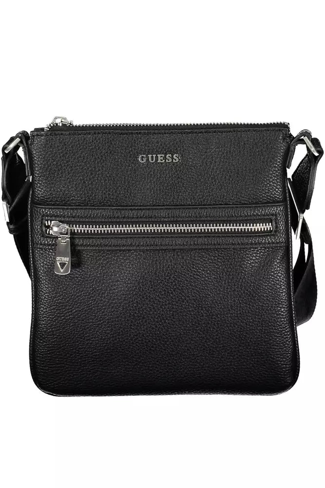Black Polyethylene Men Shoulder Bag