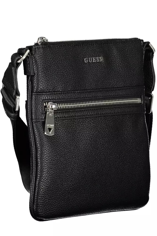 Black Polyethylene Men Shoulder Bag