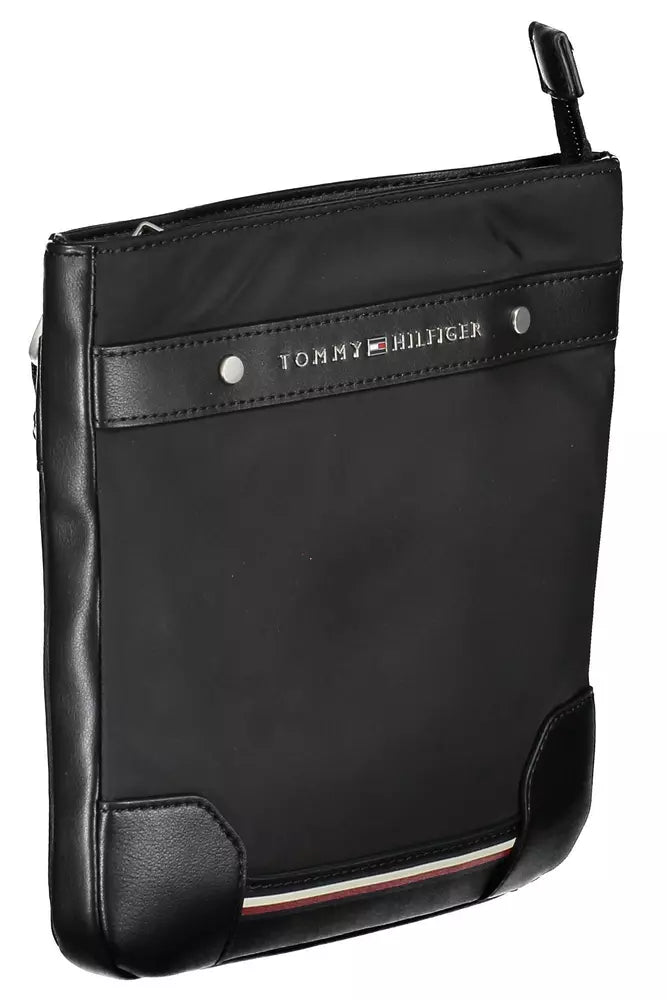 Black Polyester Men Shoulder Bag