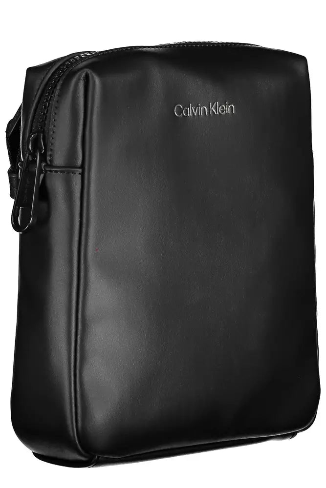 Black Polyester Men Shoulder Bag