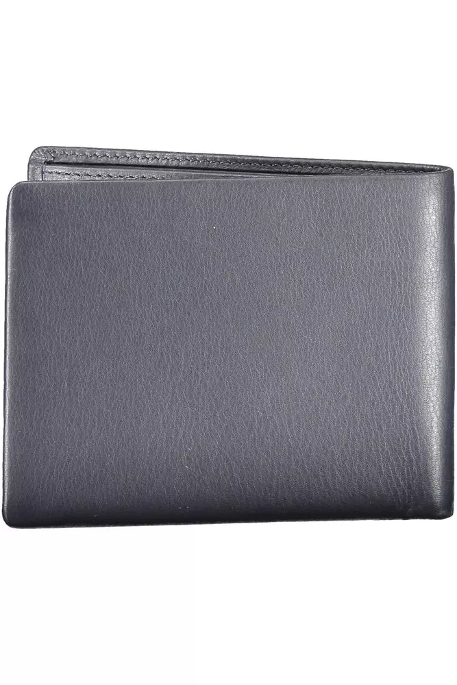 Blue Leather Men Wallet