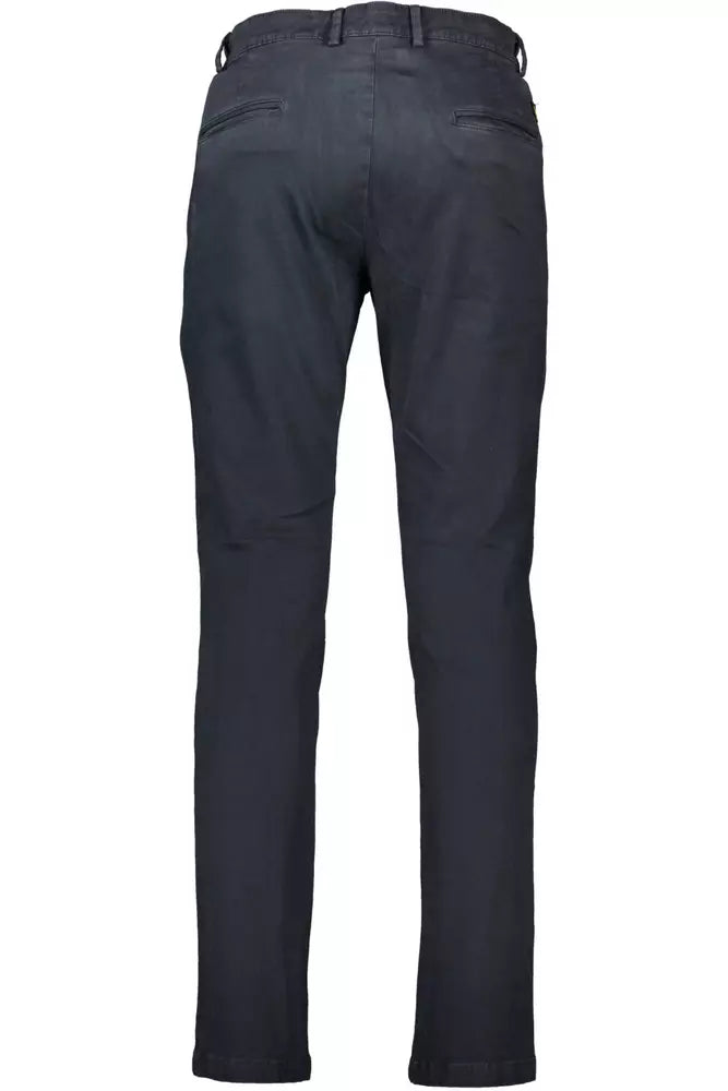 Blue Cotton Men Trouser