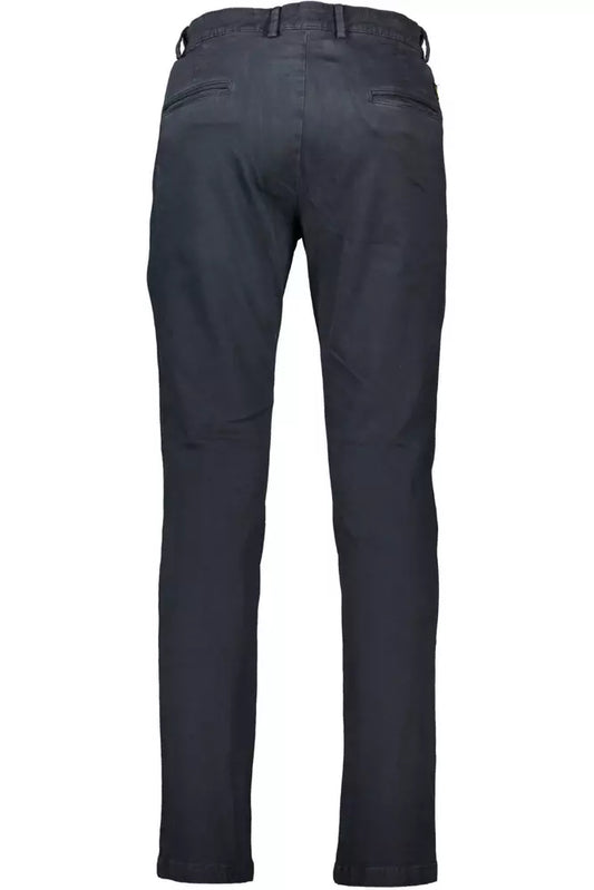 Blue Cotton Men Trouser