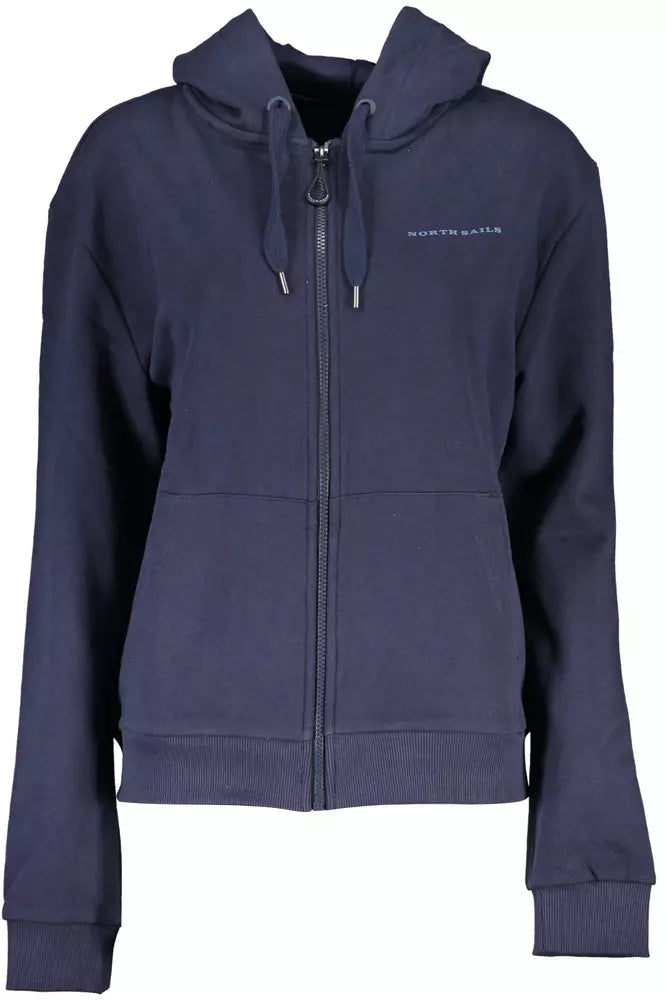 Blue Cotton Women Sweater