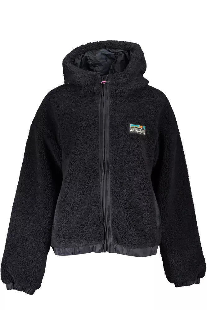 Black Polyester Women Jacket