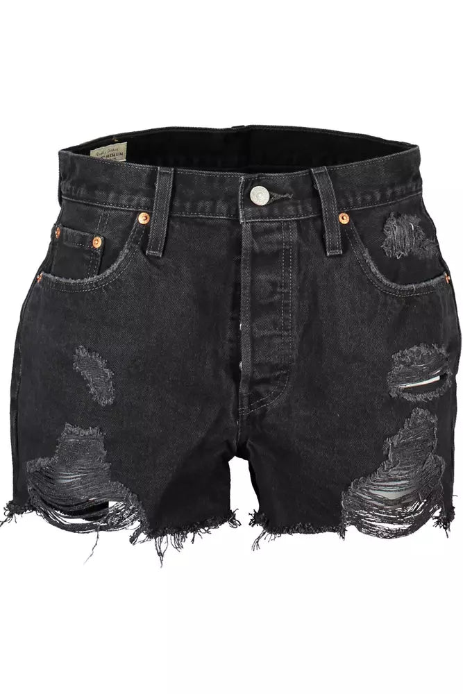 Black Cotton Women Short
