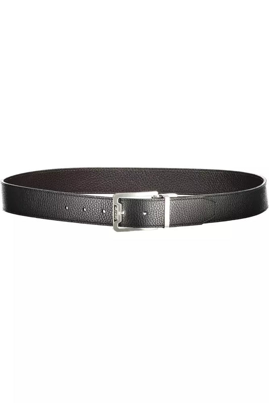 Black Leather Men Belt