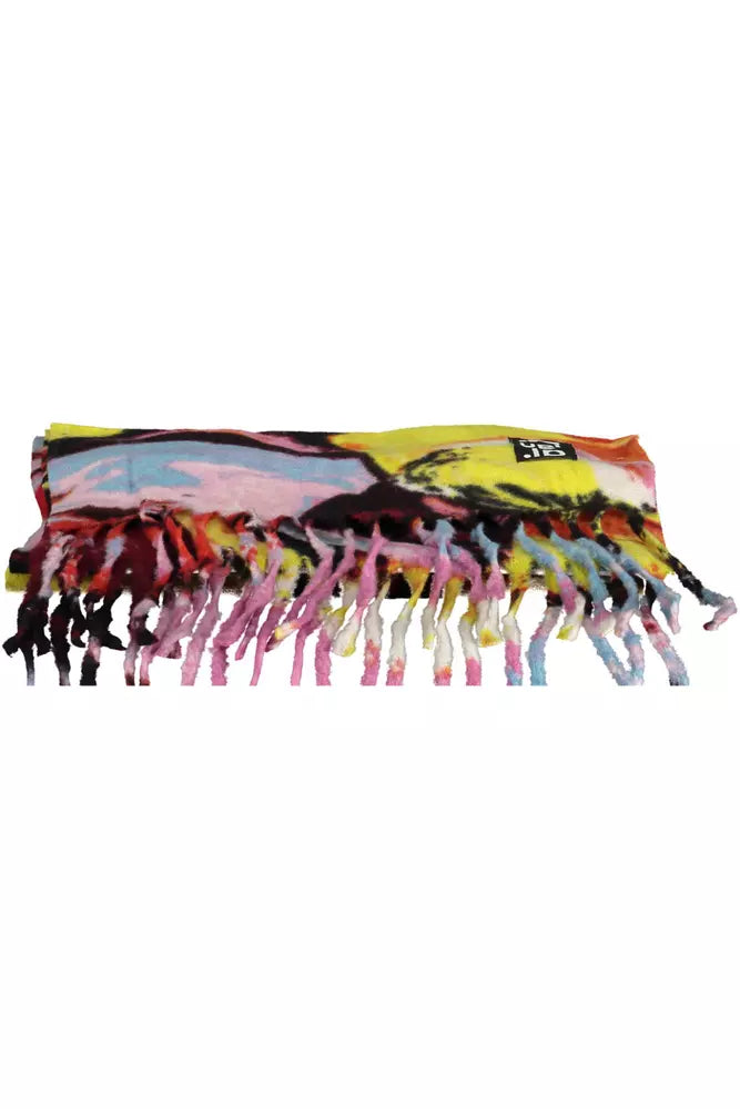 Yellow Polyester Women Scarf