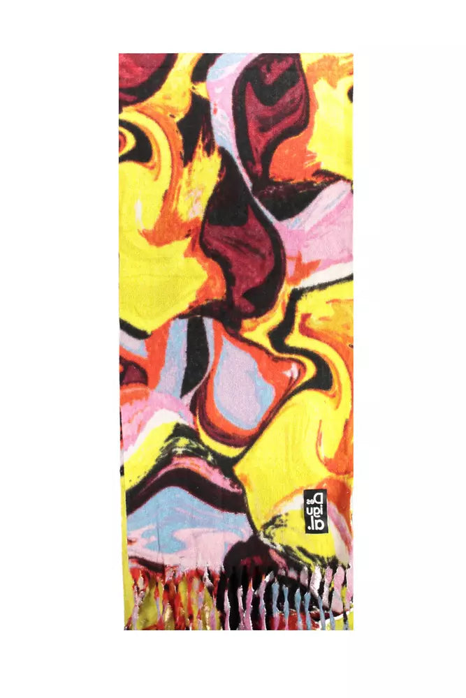 Yellow Polyester Women Scarf