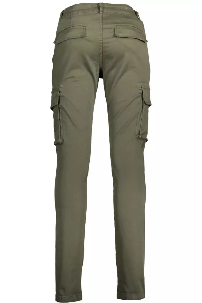 Green Cotton Men's Trouser