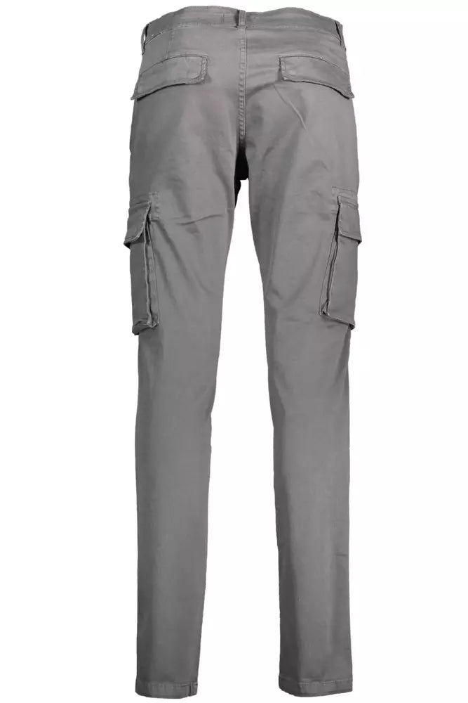Gray Cotton Men Trouser