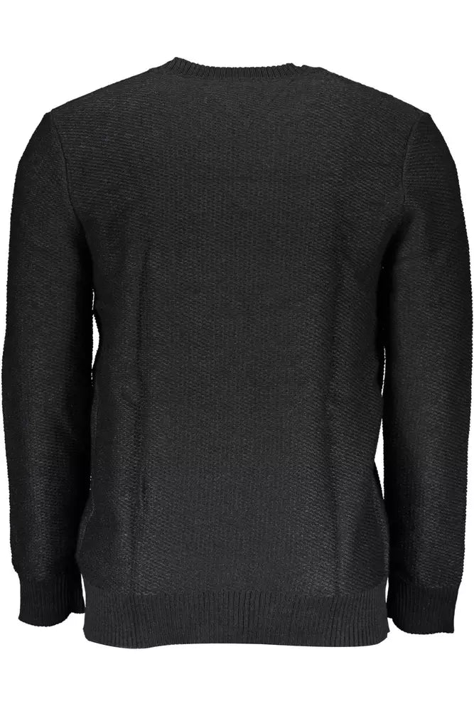 Black Polyester Men Sweater