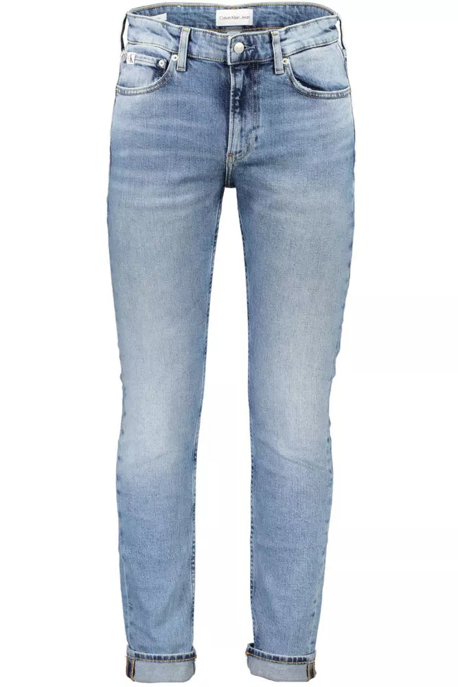 Light Blue Cotton Men Jeans