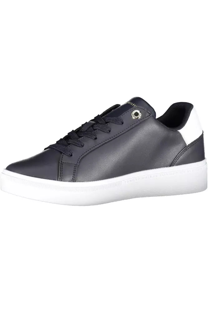 Blue Leather Women Sneaker