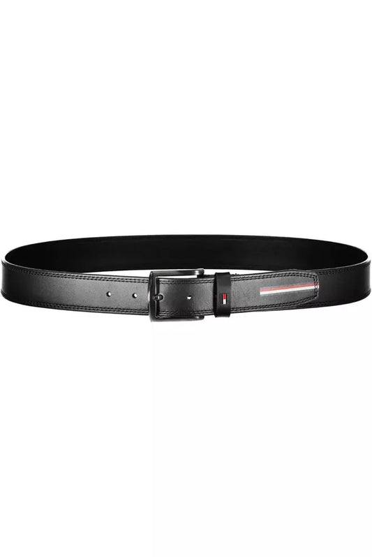 Black Leather Men Belt