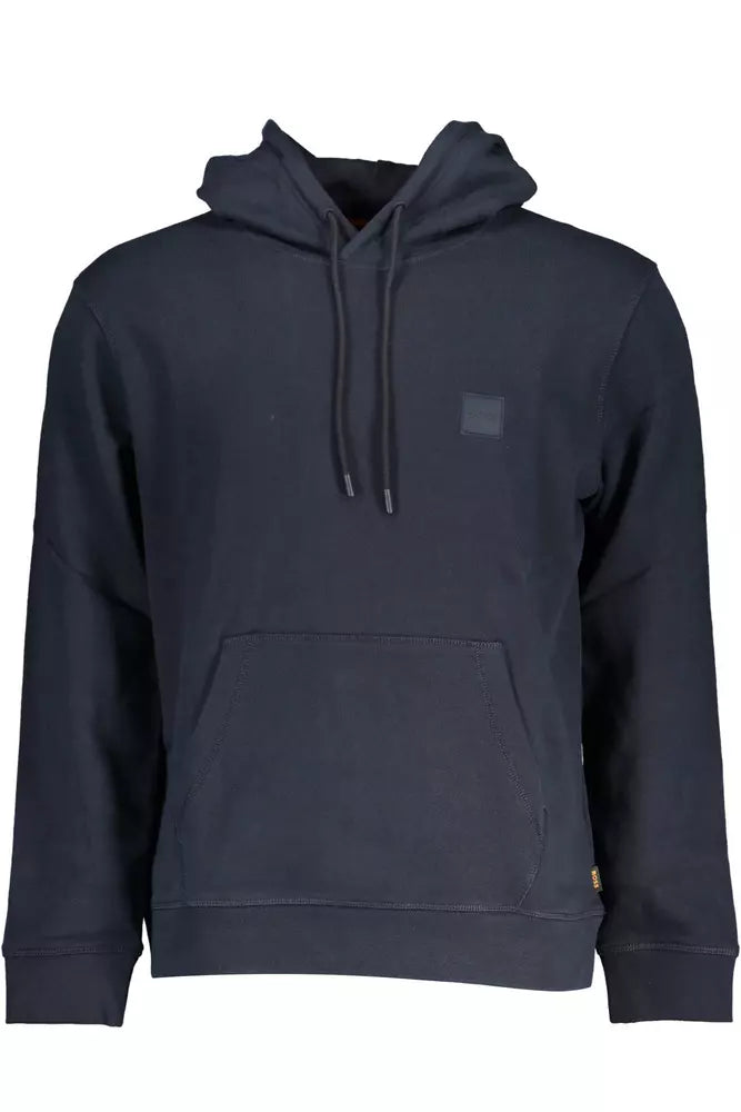 Blue Cotton Men Sweater