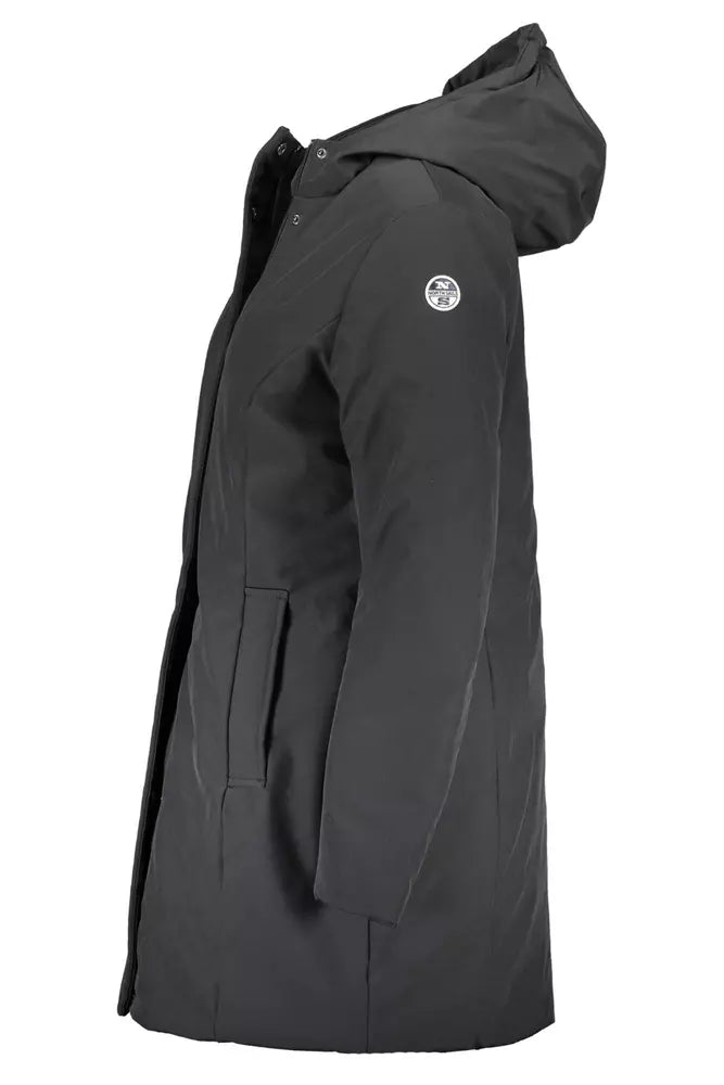 Black Polyester Women Jacket
