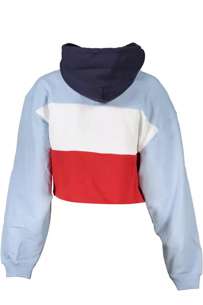 Blue Cotton Women Sweater