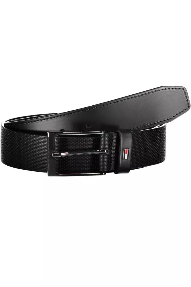 Black Leather Men Belt