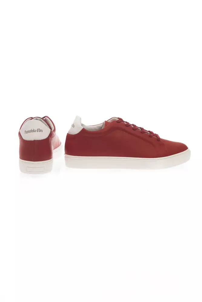 Red Leather Men Sneaker