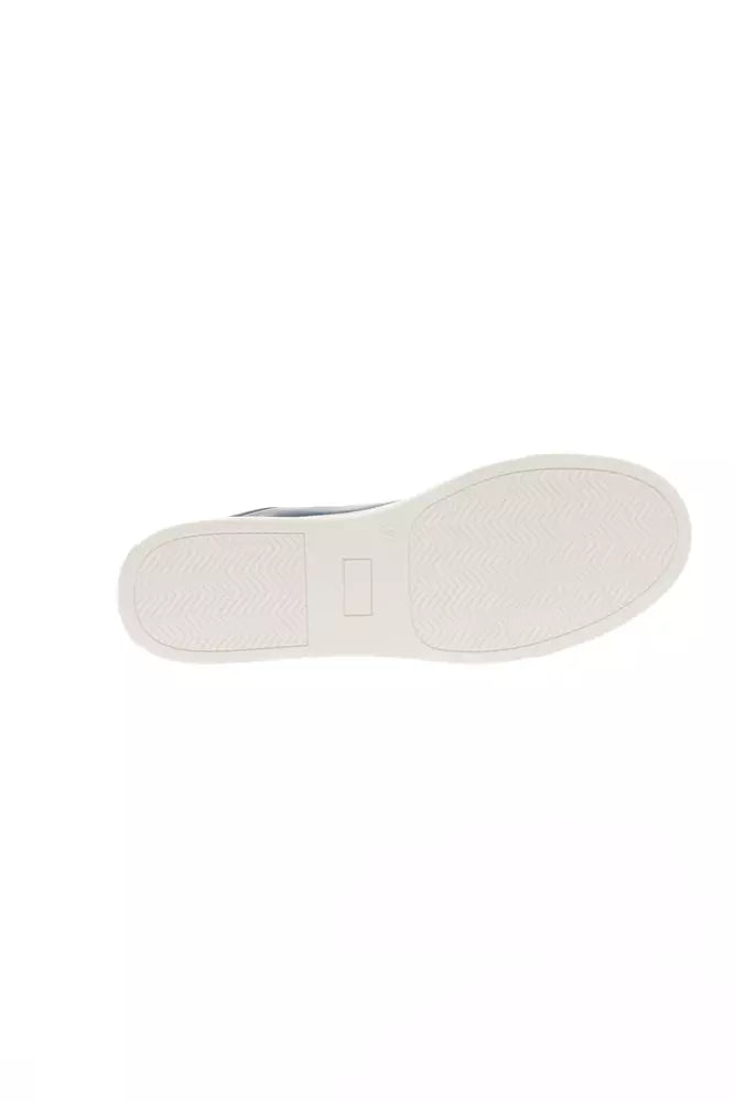 Blue Leather Men Sneaker