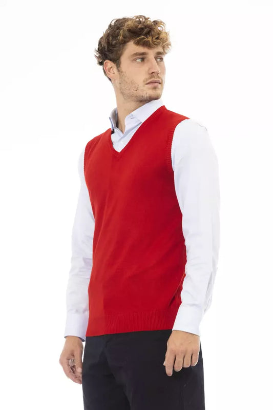 Red Viscose Men's Jacket