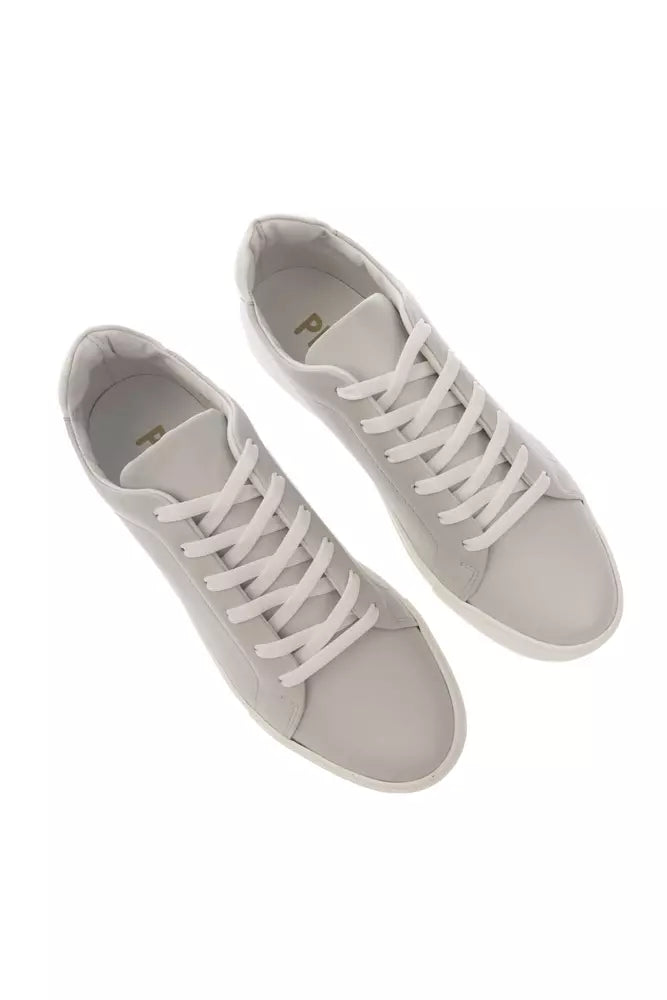 Gray Leather Men Sneaker