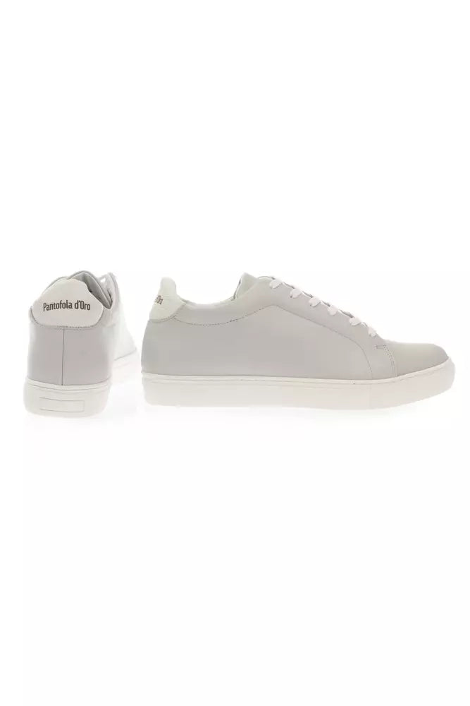 Gray Leather Men Sneaker