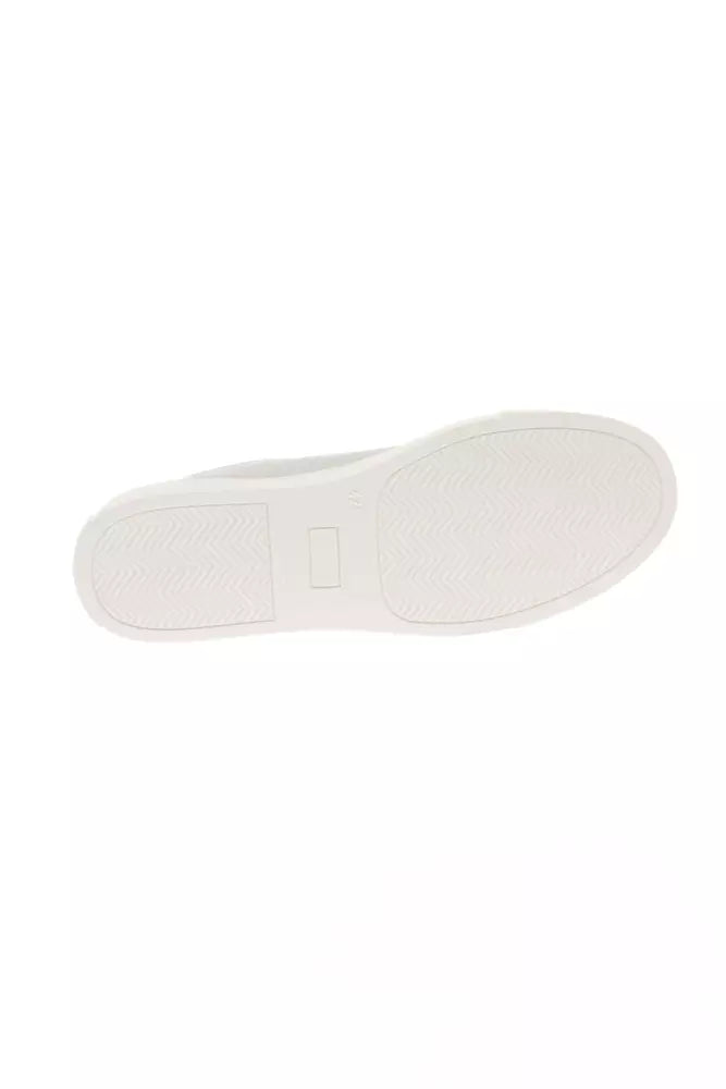 Gray Leather Men Sneaker