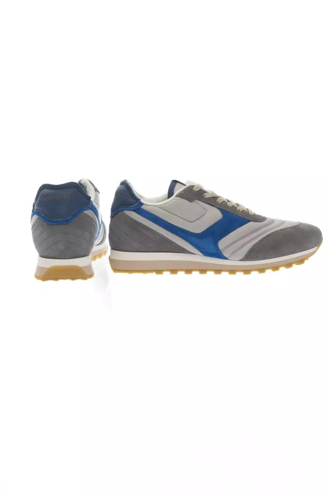 Gray Leather Men Sneaker