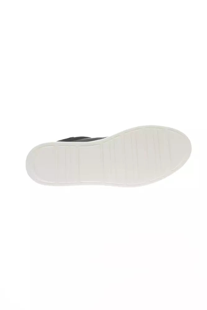 Black Leather Men Sneaker