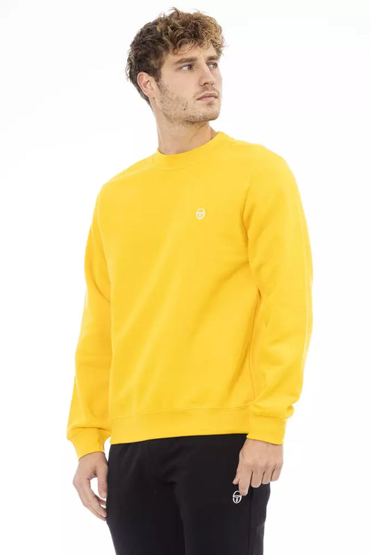 Yellow Cotton Men Sweater