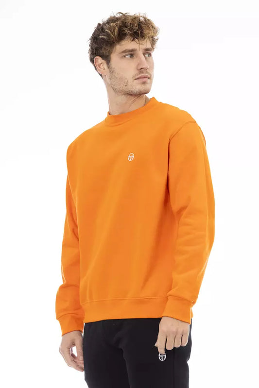 Orange Cotton Men Sweater