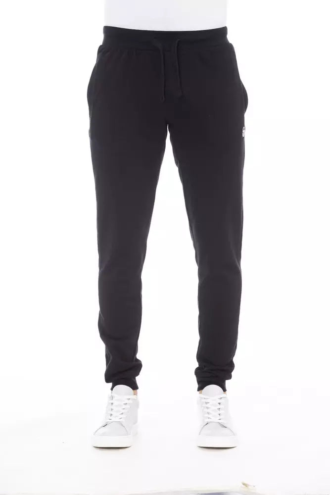 Black Cotton Men Trousers