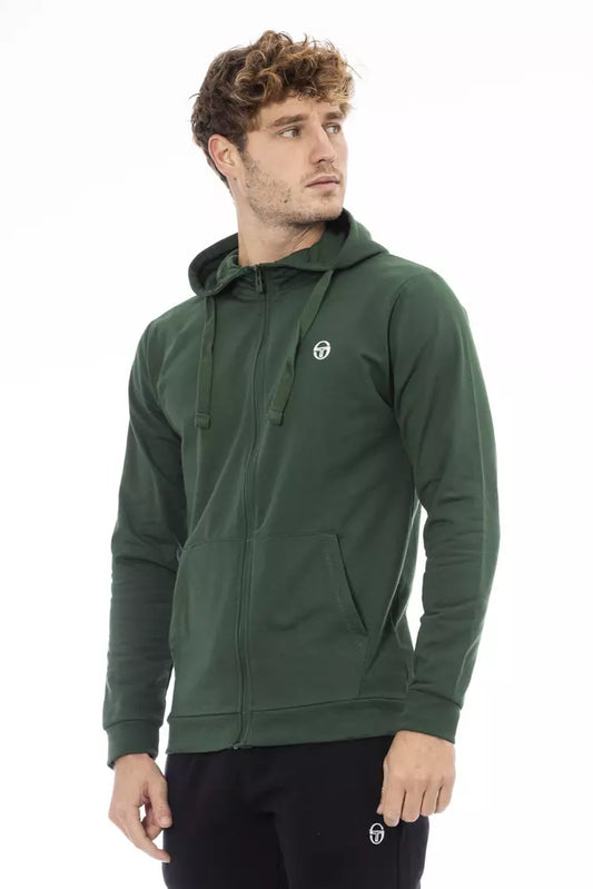Green Cotton Men Sweater