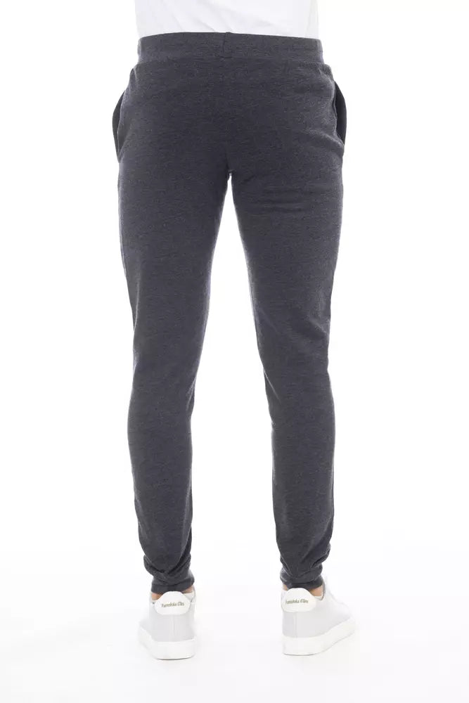 Gray Cotton Men's Sports Trouser