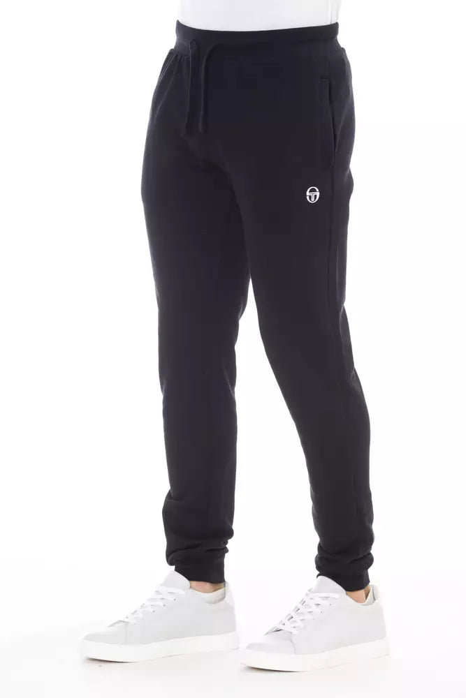 Black Cotton Men Trousers