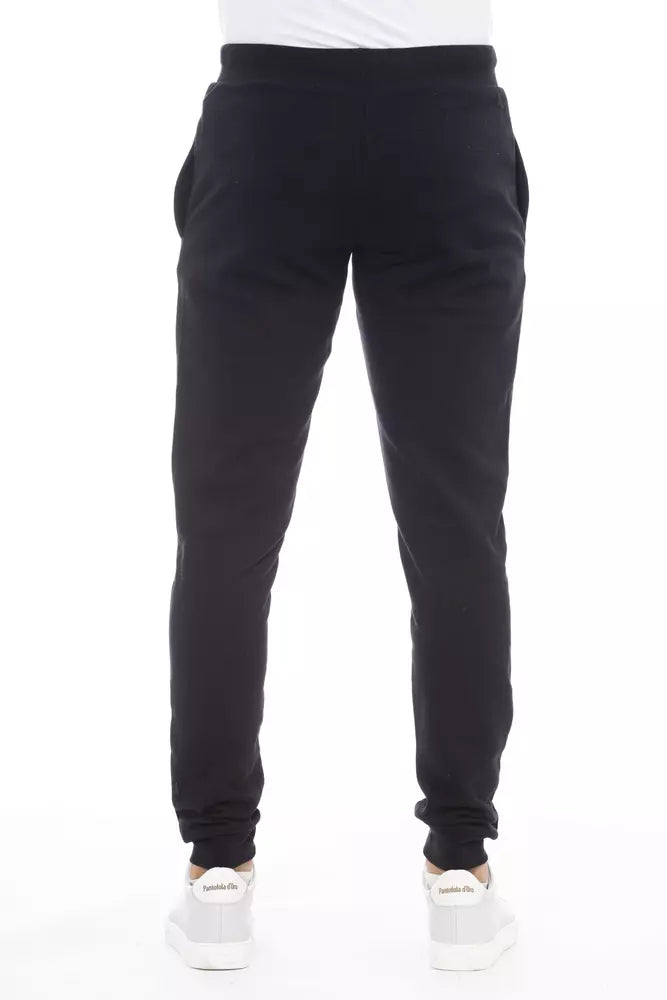 Black Cotton Men Trousers