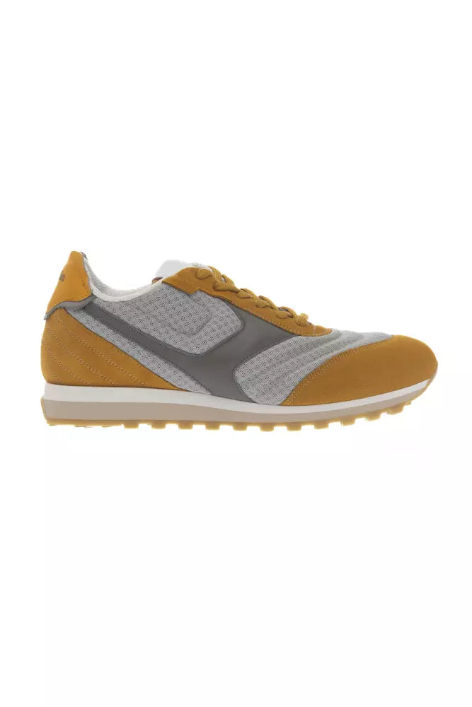 Orange Leather Men Sneaker
