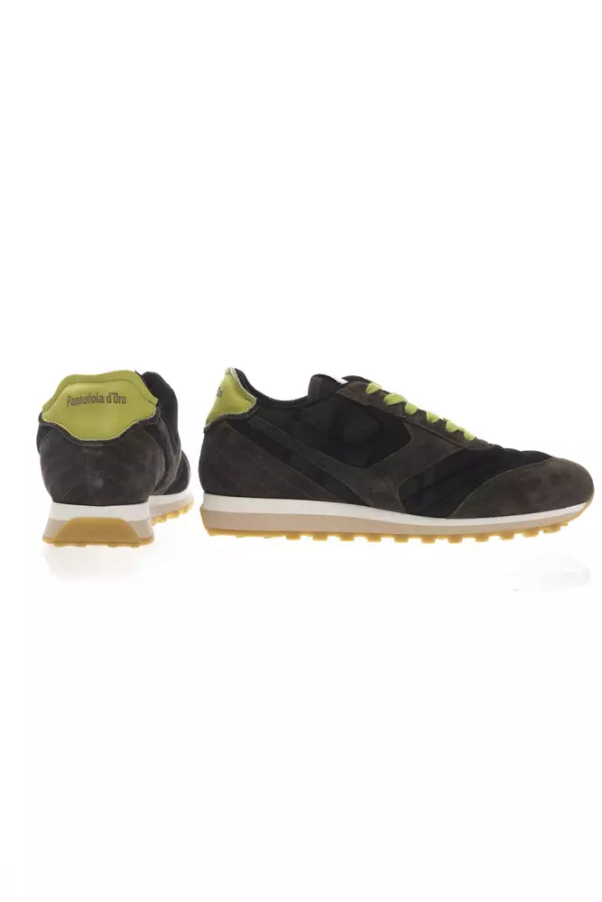 Green Leather Men Sneaker