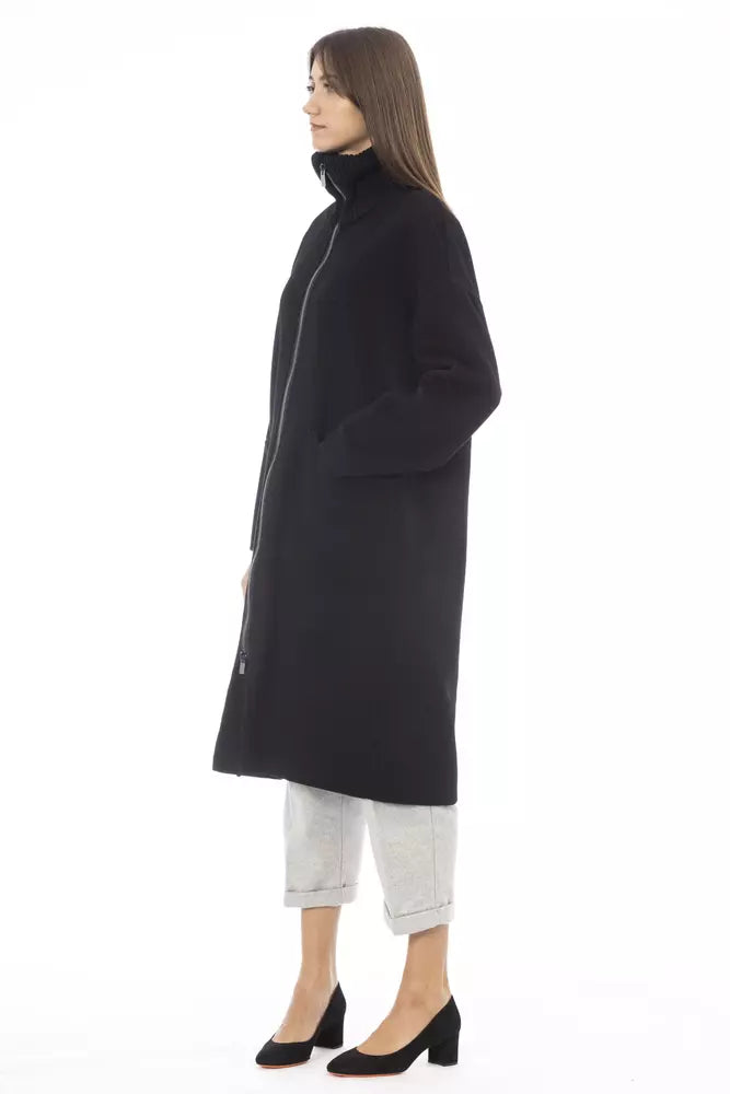 Black Wool Women Coat