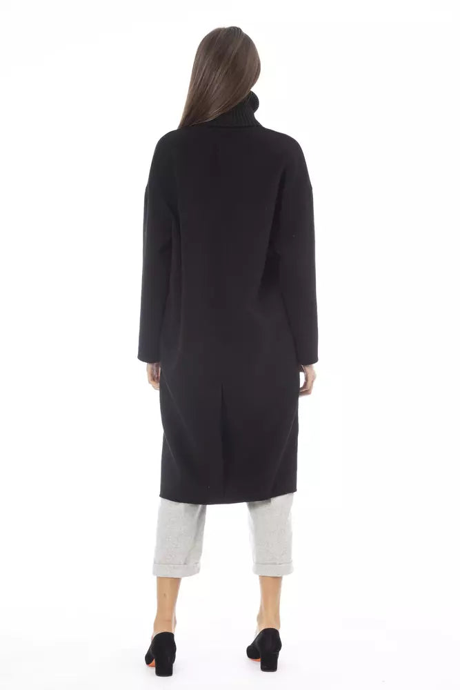 Black Wool Women Coat