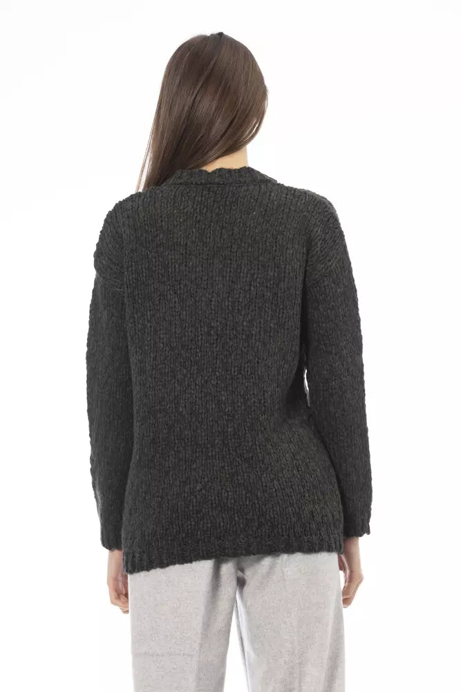 Green Alpaca Women Sweater