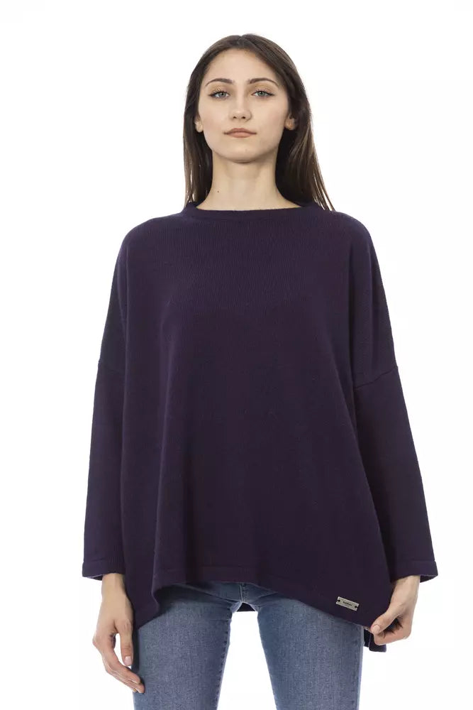 Purple Wool Women Sweater
