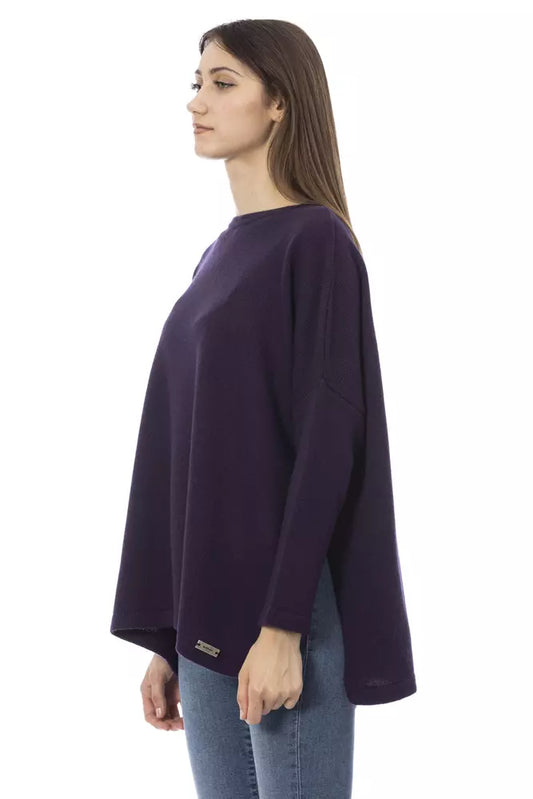 Purple Wool Women Sweater