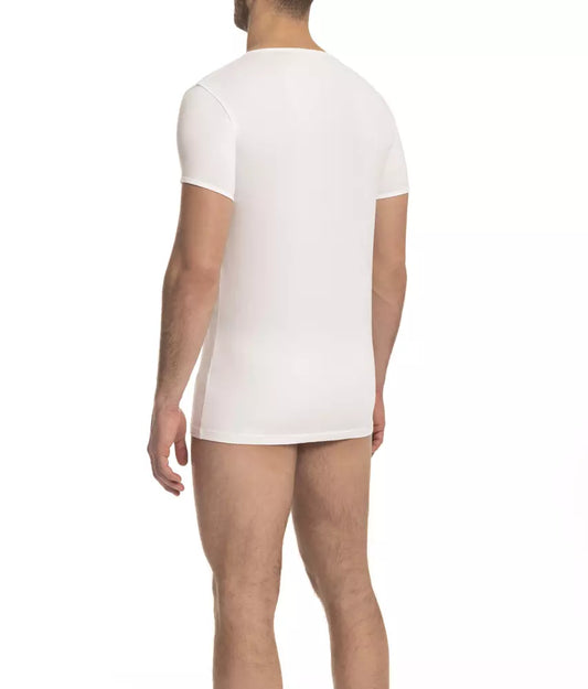 White Cotton Men T-Shirt
