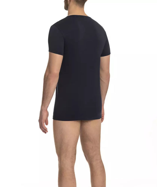 Black Cotton Men T-Shirt