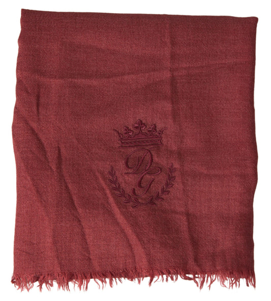 Luxury Cashmere Silk Men's Maroon Scarf